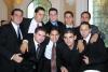 Bernardo Muñoz, Enrique, Héctor, Humberto , Memo, Paco, Omar y Ricardo, invitados a la boda de Edwin Santibáñez y Gabriela Gama.