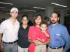 Aurora, Sara y Cosme Ortega y Sara Alonzo de Ortega fueron captados fueron captados en la  sala del aeropuerto local.