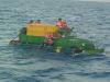 Haciendo gala de ingenio, un grupo de cubanos que trató de huir de Cuba lograron llegar a unos 60 kilómetros de EU después de cruzar en un camión flotante las peligrosas aguas del estrecho de Florida.