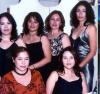 Ana María Morales Valdez, Teresa Hernández Dones, Aracelí Gómez, Carmen Salazar Valenzuel, Ana Luisa Canales y Rosa María Hernández de Ribera
