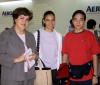 María de Lourdes, Lourdes Cadena Fernández y Arturo viajaron a la Ciudad de México.