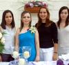 Eunice Rodríguez Abdo, Ana Lucy Suárez, Laura Leal de GOnzález y Rocío Camacho Macías captadas en reciente festejo social.