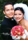 Srita. Irazema Castañeda el día de su enlace matrimonial con el Sr. Edson Valenzuela Cueto.  Studio Sosa