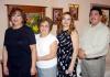 06 de diciembre 
Susana de Escabosa, Lenny de Gilbert, Alma de Garza y Susana de González en una sesión de trabajo del Club de Jardinería La Rosa.