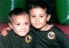 Sebastián y Diego Armando Oviedo Adame en un convivio infantil; son hijos de J. Armando Oviedo y Carla A. de Oviedo.