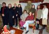 Mireya, Norma, Lupita, Marina, Marielena, Yoly y Blanca en un convivio navideño.