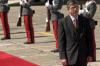 El presidente de Costa Rica, Abel Pacheco, a su llegada a la Ciudad de Guatemala en donde asistió a la toma de posesión de Oscar Berger como nuevo presidente del país.