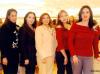 Lucila Elena Montelongo en compañía de Cristina Pizaro, Yessica Rodríguez, Paola Flores y Elizabeth Sifuentes