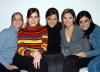 Sofía Zarzar, Karla Villarreal y Mónica Martínez fueron captadas en reciente reunión social