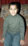 El niño Edwin González, captado en reciente festejo infantil.