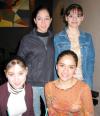 Gabriela Fernández, Alegría Briones Ramírez, Kenia Palma Montoya y Viviana García Machorro, estudiantes de la UAL.