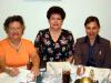 Laurita de Herrera, Rosy de Martínez y Martita de Landeros, mesa directiva del Club de Damas Leonas.