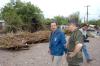 Las fuertes lluvias registradas en la sierra, provocaron que el río Escondido se desbordara en su paso por esta frontera, inundando el sector conocido como Villa de Fuentes, donde se localizan asentamientos irregulares.