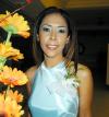14 de abril 

Adriana Chávez Mena, captada en la despedida de soltera que se le ofrció en días pasados, por su próximo matrimonio.