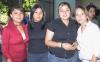 Shaila Rodríguez, Vicky García, Pamela López y Angélica Martínez, captadas recientemente. .