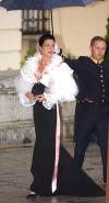 La princesa  Carolina de Mónaco a su llegada
