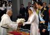 Esta primera boda real que se celebra en Madrid desde hace un siglo, fue bendecida por el papa Juan Pablo II en un mensaje leído por Monseñor Rouco Varela, en la recta final de la ceremonia litúrgica.