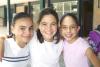 Marcela Cuerda, Mónica Martínez y Nidda Luna, alumnas del colegio Inglés.