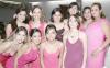 Julieta, Marcela, Yasmín, Mayela, Karla, Barbie, Lorena, Alejandra, Marcela, Cristina y Adriana, estuvieron presentes en la boda de Jorge y Cecilia.