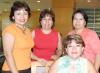 Bety de Campos se la pasó muy feliz en su cumpleaños, la acompañaron sus amigas rosy de Gallegos, Aracely de Ávila y Martha de Carson.