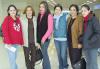 Alba Olague y Rosa masría Macías viajaron a Italia y las despidieron Elba Olague, Laura Rodríguez, Rosa Carreón y Laura Olague.