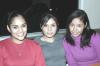 16 de enero de 2005
Rocío Salazar, Fernanda Lozoya y Fedra Hernández