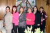 Rossy de Armendáriz, Alma Ochoa, Silvia de Ibarra, Lupita Gaucín y Diana de Triana socias del club de Jardinería en reciente sesión de trabajo
