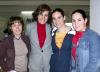 Catherine Plawin viajó a Buenos Aires Argentina y fue despedida por Lupita de Henauff, Solvia de Plawin y Nathalie Plawin
