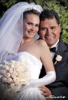 Lic. Ana Arcángel Frisbie Lozano el día de su boda con el Sr. Héctor Hugo González Suárez