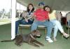 10 de abril 
Yésica de Morales, Fernando Morales y Eva Morales de García junto a su fiel mascota un perro labrador.