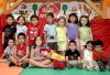 Pequeños de conocido colegio de pre escolar captados en un festejo del Día del Niño