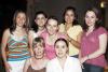 Carmen de Saad, Socorro de Hermosillo, Sonia de Saad, Nena Medina, Bety Saad y Graciela de Palacios le ofrecieron una fiesta de canastilla a Irma de Sánchez.