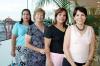 Rosa Martha de Cruz celebró su cumpleaños con agradable reunión, acompañada por sus amigas, Alicia, Lupita y Alicia de Arratia.