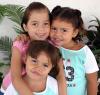 Cristina, Ximena y Sofía Sotomayor, en reciente festejo infantil.