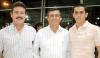 Jorge Monroy, Ángel Cepeda y Luis David Cepeda en una reunión hace unos días.
