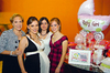 09102009 Odila Vargas de Fernández durante su festejo de canastilla, por su segundo retoño quien se llamará Odila. Odila Vargas de Fernández acompañada por sus organizadoras: Linda Fernández de Carrillo, Clarissa Vargas y Odila Villarreal de Vargas.