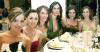 Alejandra Garza, Catalina Dabdoub, Cecilia y Marcela Beltrán, Melissa Villarreal y Rosina Dabdoub, captadas en reciente recepción social.