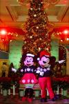 Micky y Mimi Mouse captados frente al Hotel DIsneyland en Hong Kong.

El árbol navideño es una costumbre proveniente de los países nórdicos, donde éstos son símbolo de vida. Por ello, para conmemorar la Navidad en estos países, adornan los árboles con guirnaldas, regalos y adornos de colores; costumbre que rápidamente se extendiópor todo el mundo.