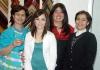 va_10122005_9 
 Martha Gutiérrez, Marcela Borrego, Samantha Diez y Rosa Ana de Celayo captadas en reciente festejo