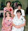 16042006 
Magdalena Rosales Sifuentes, María del Refugio, Antonia,Antonia Carrillo y María Francelia Delgado, educadoras que recibieron un reconocimiento por sus 30 años de servicio.}