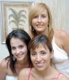 13072006 
Barbie Batarse y Verónica Castaños le organizaron una fiesta de despedida a Nora Aguilera Urbina.