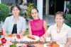 Pilar Moncholi de González, Esperanza López y Lizy Dingler.