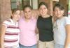 22082006
Miriam Contreras, Lily Labastida, Pamela de la Fuente y Lucy Urrutia.