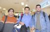 22112006
Fernando Alvarado, Cristian Cabrera y Carlos Acosta llegaron del Distrito Federal.