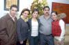 10122006 
Ana Cris con sus padres, Ricardo Diez Bracho y Malu Arteaga de Diez y sus hermanos Ricardo Andrés y Andrea.