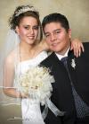 Srita. Brenda Socorro Rentería Juárez el día de su boda con el Sr. Manuel Alejandro Rodríguez Enríquez.