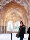 Paulina Aracely Rentería Cortés, de visita en los Palacios Nazaries de La Alhambra, en Granada España.
