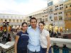 Daniela Vargas, Rodrigo Salazar y Carmen Alvarado en el Hotel Venetian, en su reciente viaje a Las Vegas.