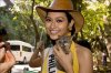 De izquierda a derecha, las representantes al certamen Miss Universo de Puerto Rico, Uma Blasini; Colombia, Eileen Roca; Costa Rica, Veronica Gonzalez; Guatemala, Alida Maria Boer; Panamá, Sorangel Matos, y El Salvador, Lissette Rodriguez, durante su visita al estado de Chiapas.
