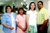 07052007
Gabriela Muñoz y José Antonio Jáquez, en una despedida bíblica que les organizaron Rosa María Santana y Rosa María Rodríguez por su próxima boda